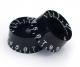 KNOB ROUND BLACK SET