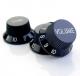 KNOB STRAT BLACK SET