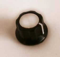 KNOB JB BLACK SILVER PLATE SMALL